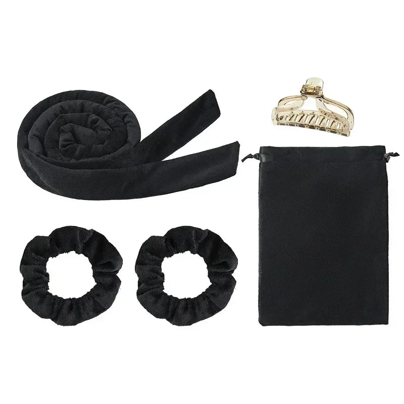 The Curl Set heatless curler by Velvetide in Black