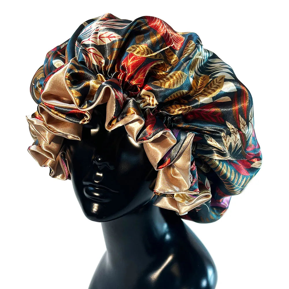 Printed Satin Sleep Bonnet