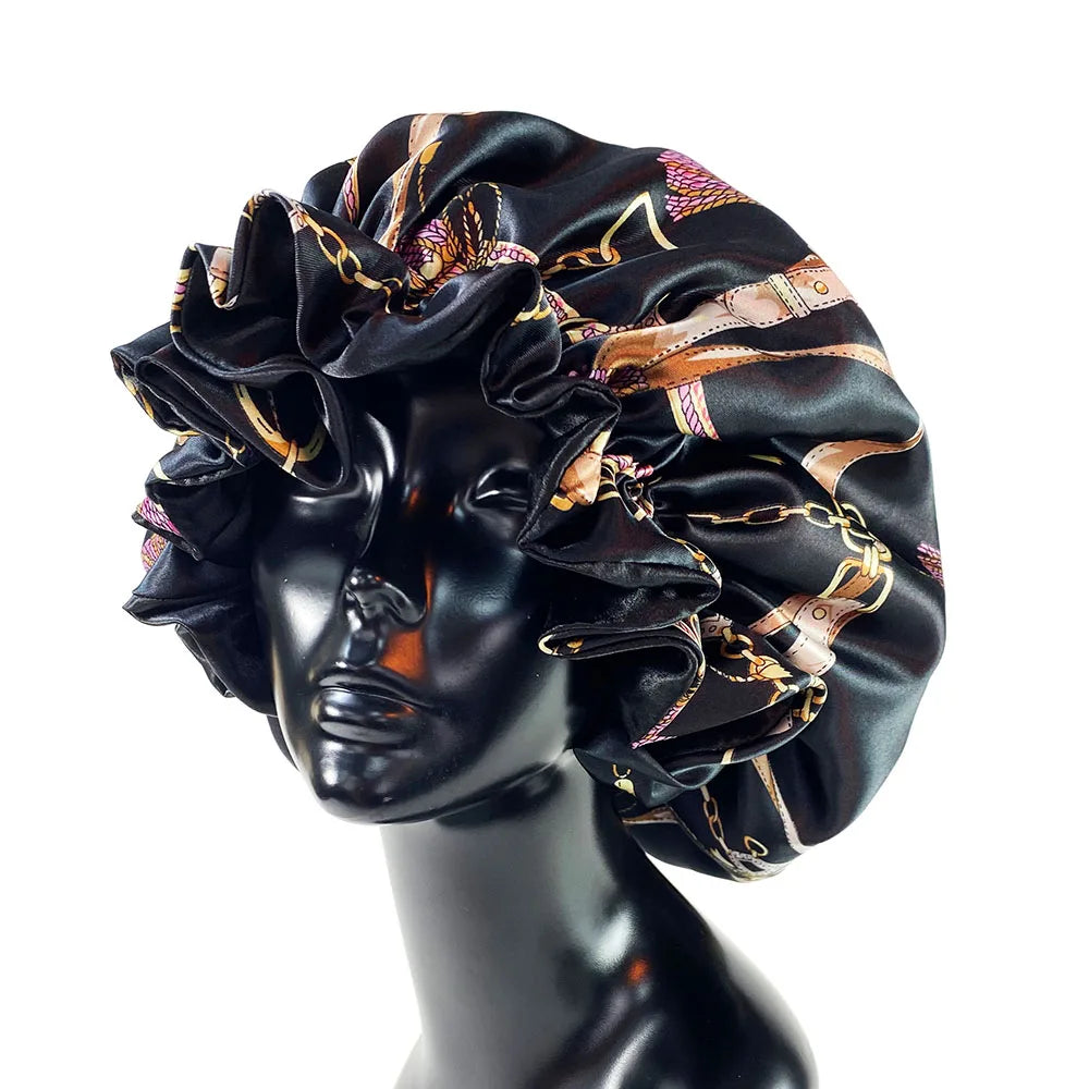 Printed Satin Sleep Bonnet
