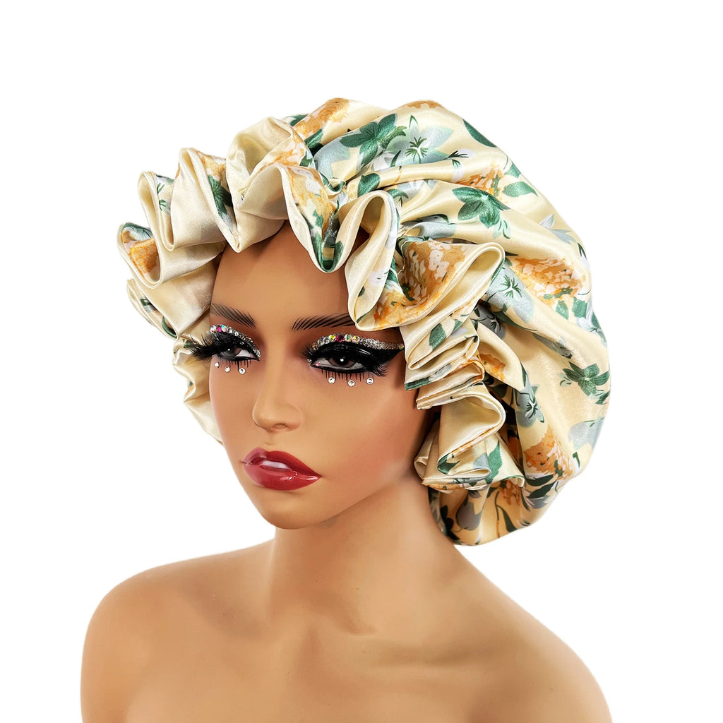 Printed Satin Sleep Bonnet