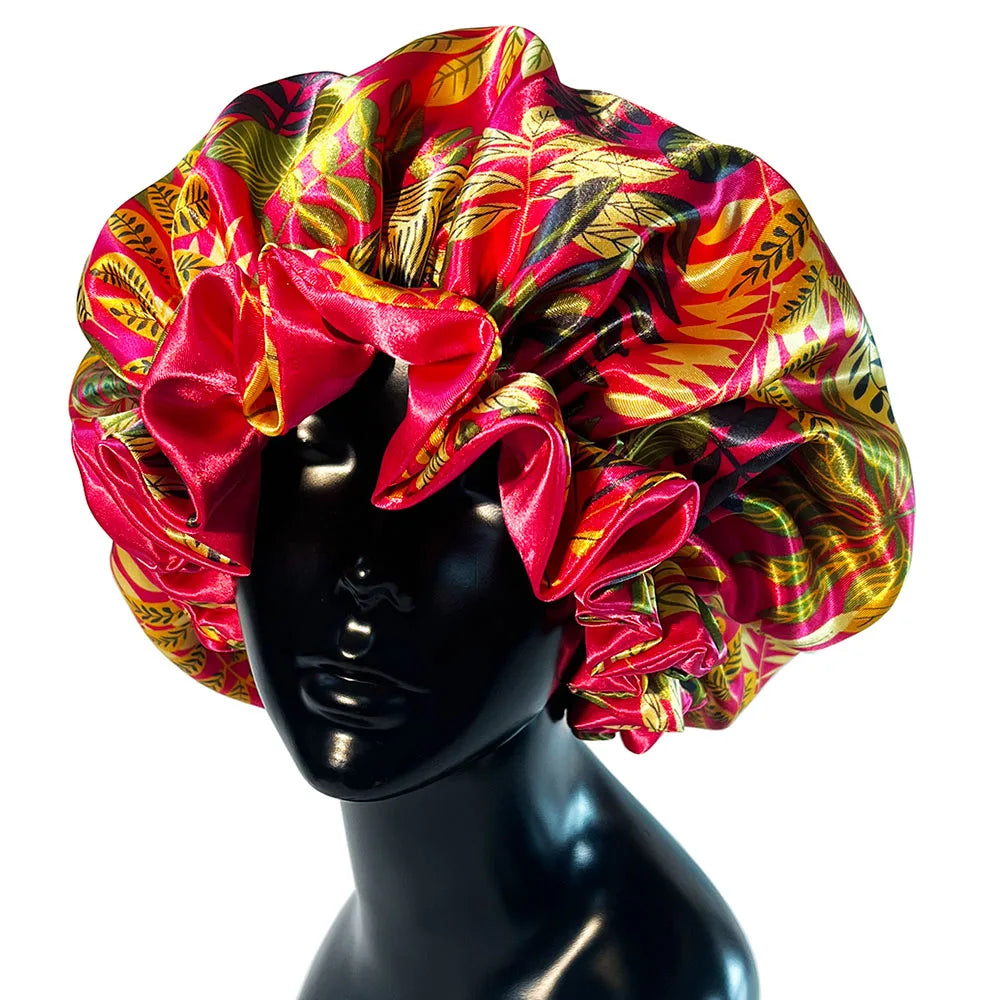 Printed Satin Sleep Bonnet