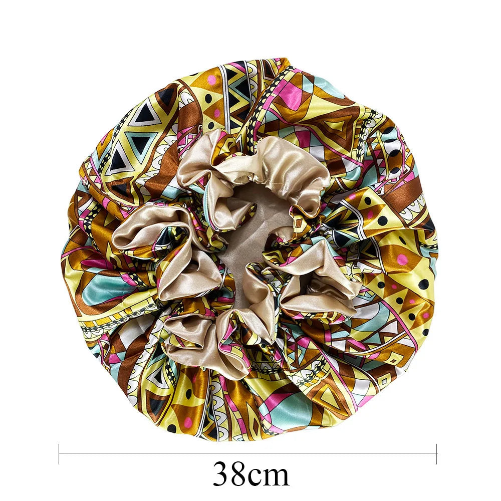 Printed Satin Sleep Bonnet