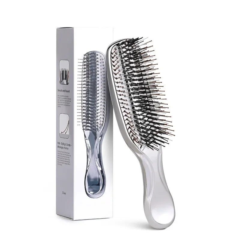 Velvetide Scalp Massage Brush in Silver