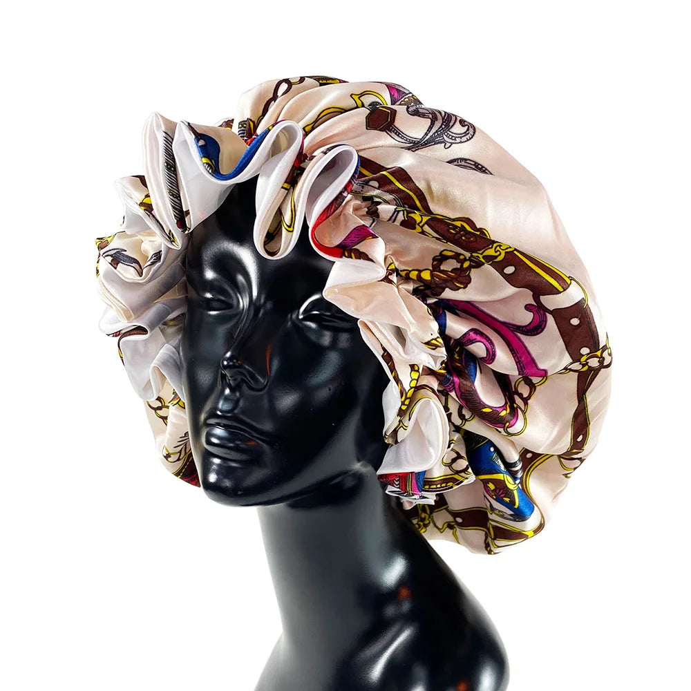 Printed Satin Sleep Bonnet