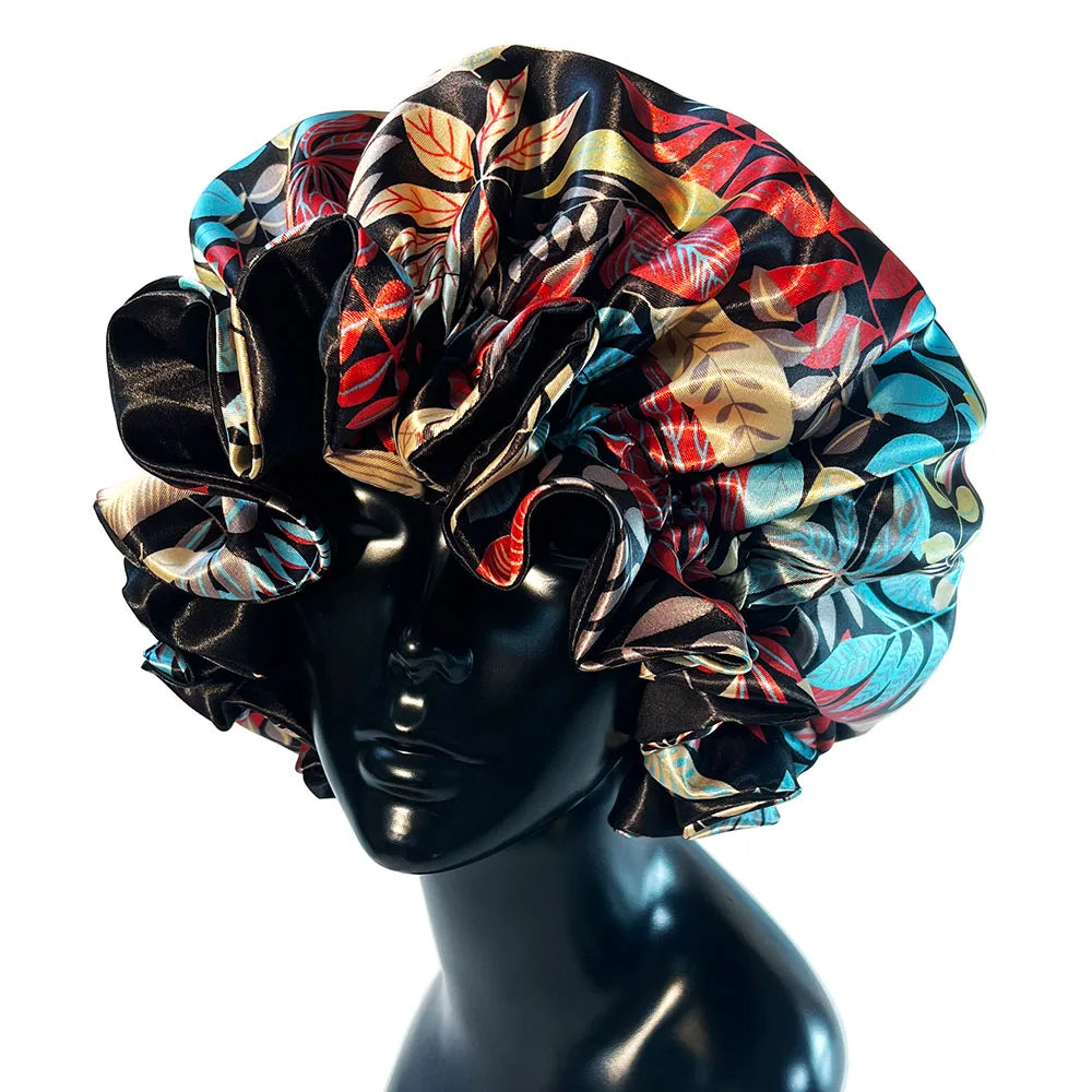 Printed Satin Sleep Bonnet