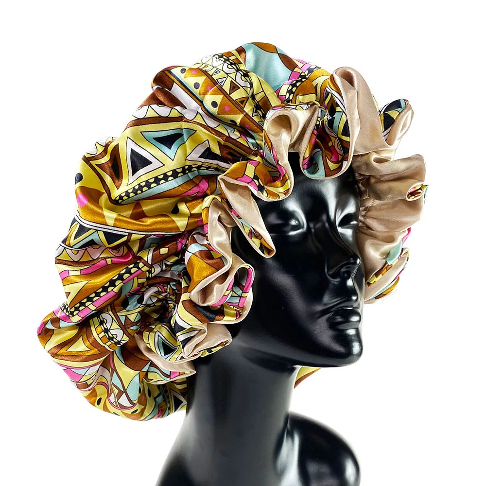 Printed Satin Sleep Bonnet