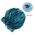 Velvetide Reversible Satin Sleep Bonnet in Teal