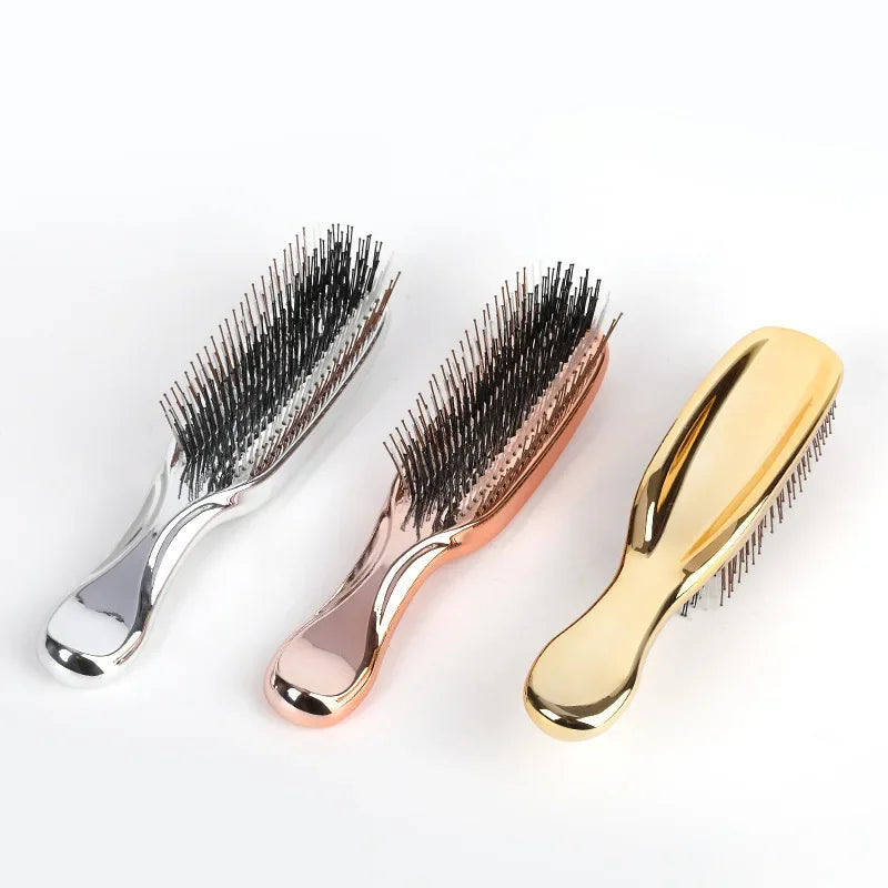 Velvetide Scalp Massage Brush in silver, rose gold and gold