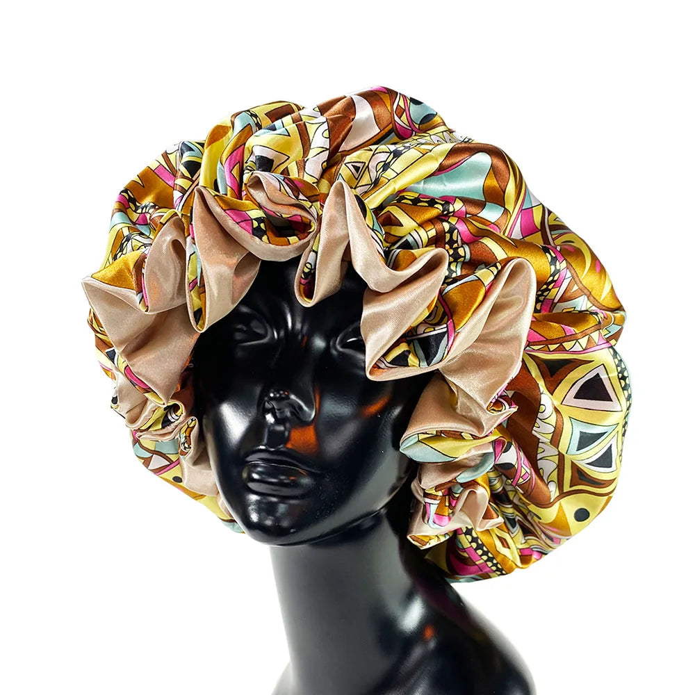 Printed Satin Sleep Bonnet