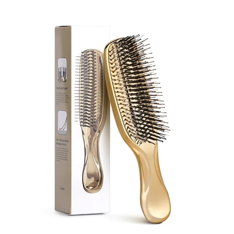 Velvetide Scalp Massage Brush in Gold