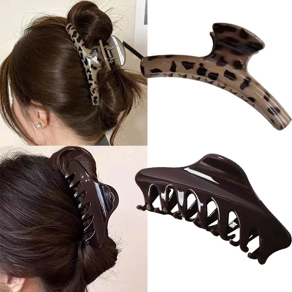 Velvetide Claw Clip Duo worn in hair