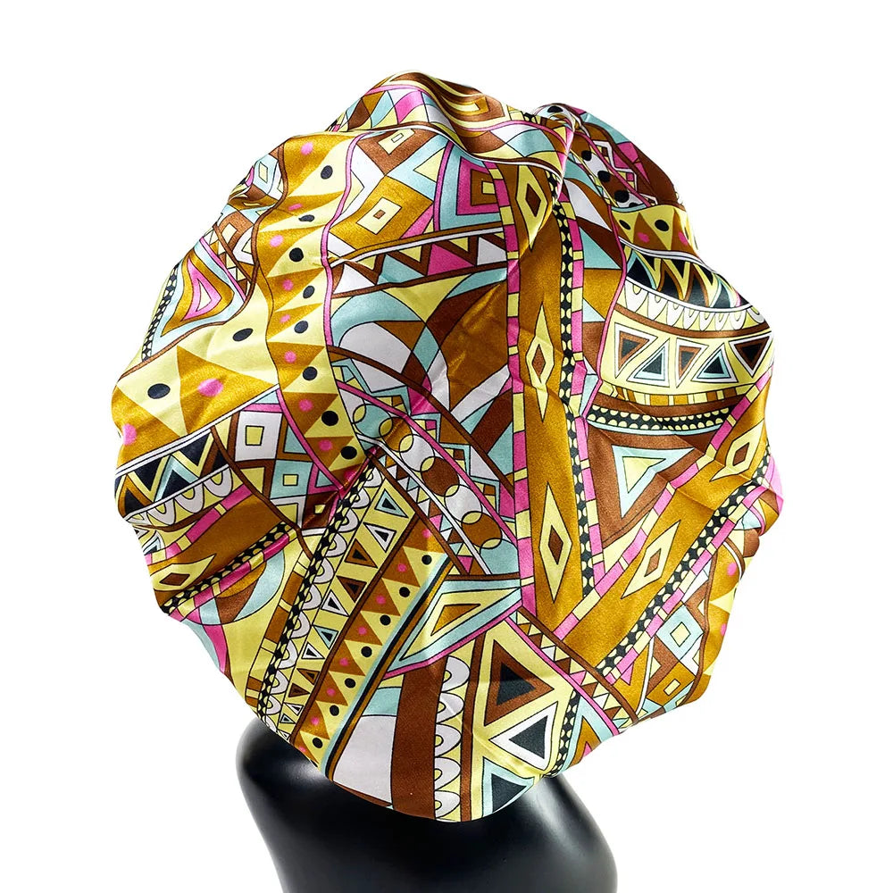 Printed Satin Sleep Bonnet